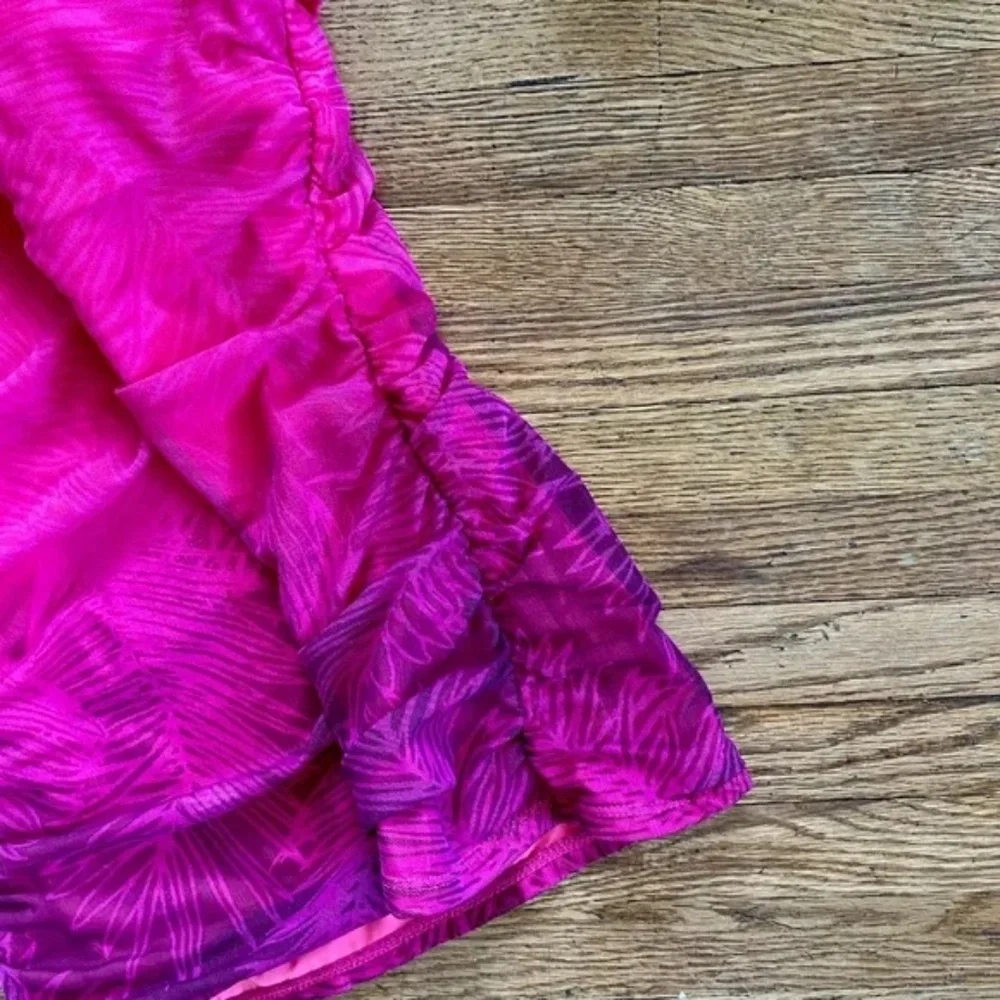 LAUREN Ralph Lauren Ombre Palm-Print High-Neck‎ Tankini Pink Top Size 4
